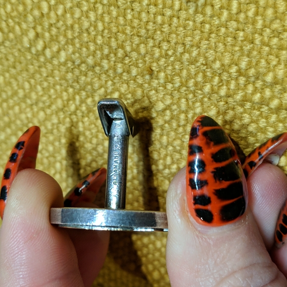 Sterling Silver Retro Vintage Cufflinks - Picture 5 of 5